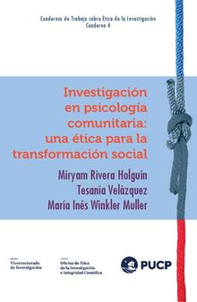 Investigación en psicología comunitaria: una ética para la transformación social