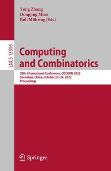 Computing and Combinatorics: 28th International Conference, COCOON 2022, Shenzhen, China, October 22–24, 2022, Proceedings