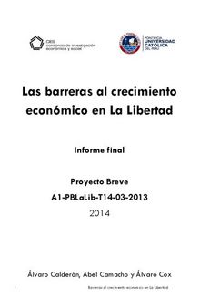 Las barreras al crecimiento económico en La Libertad (Perú)