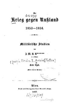 Der Krieg gegen Rußland 1853-1856