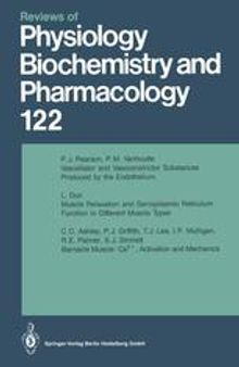 Reviews of Physiology, Biochemistry and Pharmacology, Volume 122