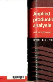Applied production analysis : a dual approach