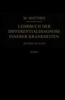 Lehrbuch der Differentialdiagnose Innerer Krankheiten