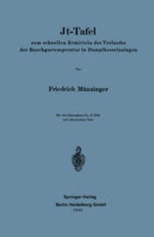 Jt-Tafel: zum schnellen Ermitteln des Verlaufes der Rauchgastemperatur in Dampfkesselanlagen