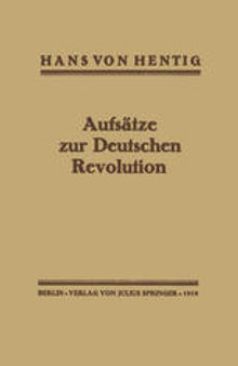 Aufsätze zur Deutschen Revolution