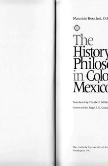 History of Philosophy in Colonial Mexico