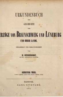 Urkundenbuch zur Geschichte der Herzöge von Braunschweig und Lüneburg und ihrer Lande / Vom Jahre 1390 bis zum Jahre 1394