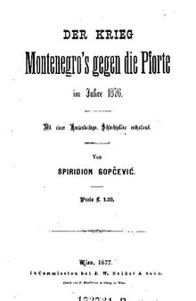 Der Krieg Montenegros gegen die Pforte im Jahre 1876