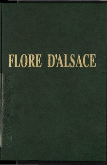 Flore dÁlsace Plaine rhénane, Vosges, Sundgau