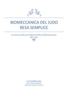 biomeccanica del Judo resa semplice