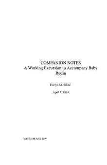 Companion Notes꞉ A Working Excursion to Accompany Baby Rudin