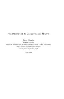 An Introduction to Categories and Sheaves