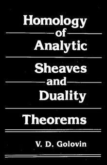 Homology of Analytic Sheaves and Duality Theorems
