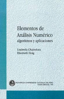 Elementos de Análisis Numérico: algoritmos y aplicaciones