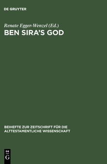Ben Sira's God: Proceedings of the International Ben Sira Conference, Durham-Ushaw College 2001