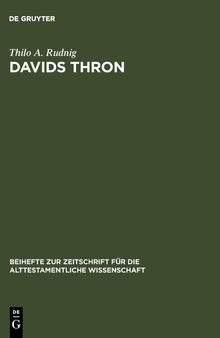 Davids Thron: Redaktionskritische Studien zur Geschichte von der Thronnachfolge Davids