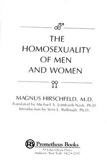 The Homosexuality of Men and Women