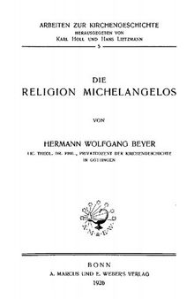 Die Religion Michelangelos