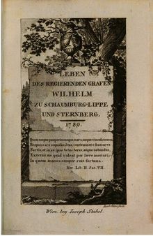 Leben des regierenden Grafen Wilhem zu Schaumburg-Lippe und Sternberg