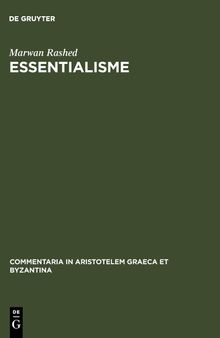 Essentialisme: Alexandre d'Aphrodise entre logique, physique et cosmologie