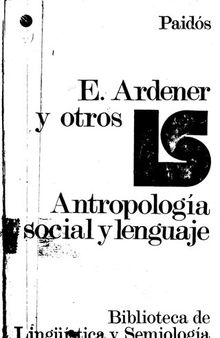 Antropología social y lenguaje