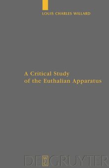 A Critical Study of the Euthalian Apparatus