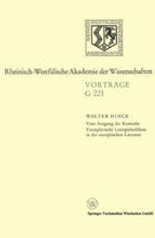 Vom Ausgang der Komödie Exemplarische Lustspielschlüsse in der europäischen Literatur: 220. Sitzung am 16. März 1977 in Düsseldorf