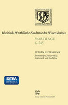 Trümmersprachen zwischen Grammatik und Geschichte: 245. Sitzung am 16. Januar 1980 in Düsseldorf