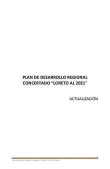 Plan de Desarrollo Regional Concertado del departamento Loreto al 2021 (Perú)