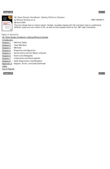 C# Class Design Handbook: Coding Effective Classes