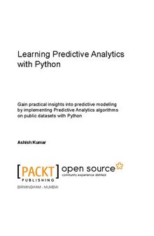 Learning Predictive Analytics with Python
