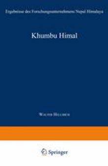 Khumbu Himal: Ergebnisse des Forschungsunternehmens Nepal Himalaya