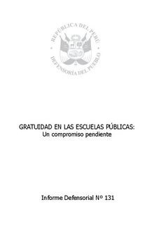 Gratuidad en las escuelas públicas: Un compromiso pendiente