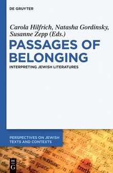 Passages of Belonging: Interpreting Jewish Literatures