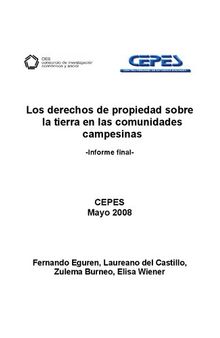 Los derechos de propiedad sobre la tierra en las comunidades campesinas (Perú). Informe final
