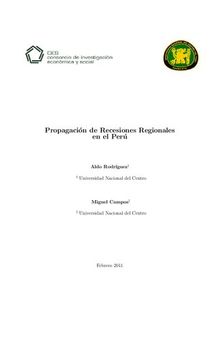 Propagación de Recesiones Regionales en el Perú