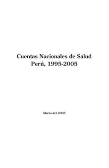 Cuentas Nacionales de Salud Perú, 1995-2005