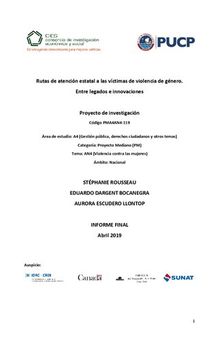 Rutas de atención estatal a las víctimas de violencia de género. Entre legados e innovaciones