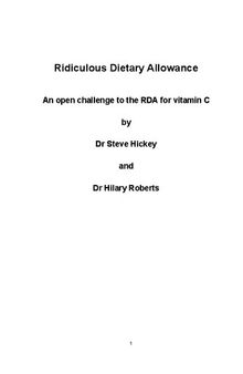 Orthomolecular Medicine: Ridiculous Dietary Allowance : Open challenge to the RDA of vitamin C