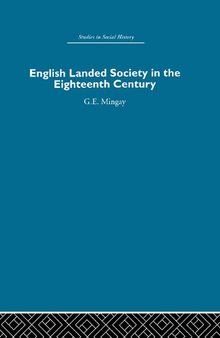 English Landed Society in the Eighteenth Century