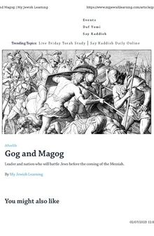 Gog Magog According to Jewish Concept