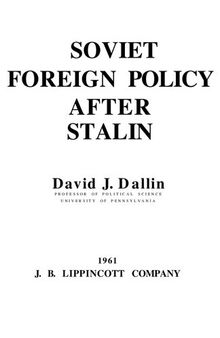 Soviet Foreign Policy after Stalin