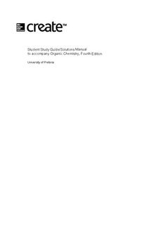 Organic Chemistry Student Study Guide/Solution