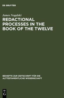 Redactional Processes in the Book of the Twelve