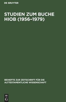 Studien zum Buche Hiob (1956¿1979)