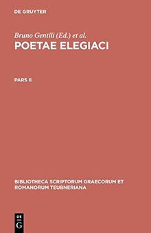 Poetae elegiaci: Pars II