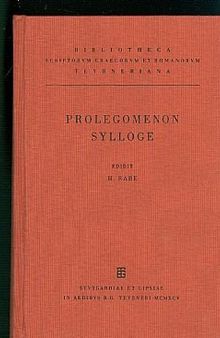Rhetores Graeci Vol. XIV: Prolegomenon Sylloge