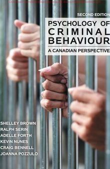 Psychology of Criminal Behaviour A Canadian Perspective