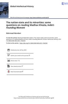 The nation state and its minorities