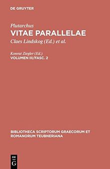 Plutarchus: Vitae Parallelae, vol. III, fasc. 2